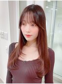 ・大人ガーリーダークアッシュミディアムレイヤー似合わせカット
