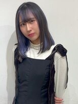 アイウィル(Ai WilL) デザインカラー インナーカラー シルバー ブルー ミディアム