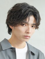 バイフィフス 原宿/表参道(by fifth)&nbsp;原宿フェザーパーマメンズカットセンターパートウルフ
