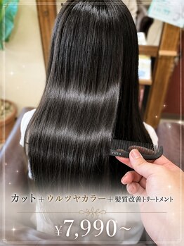 アリーム(Areem)の写真/うるツヤ髪へ！髪質改善と髪のダメージの進行をおさえるケアが自慢のサロン♪