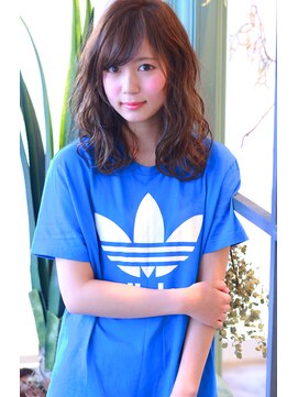 ラファンジュ ヘアー クレオ(Rohange hair Creo) 【Creo】フェミニンカールミディ#フォギーベージュ#毛先パーマ