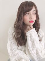 グレージュ/大人可愛いデジタルパーマ/ブラウン/艶カール/高柳