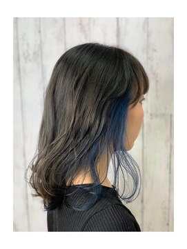 アヤメ(ayame) 【ayame大泉学園】インナーカラー_カラーバター_ブルー_アッシュ