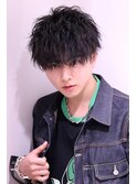 波打ちパーマ 波打ちウェーブ 黒髪マッシュ 卒業イメチェン