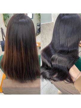 ヒアー 岡山(here) 髪質改善/艶ボルドー/ベビーバング/プレミアムカラー