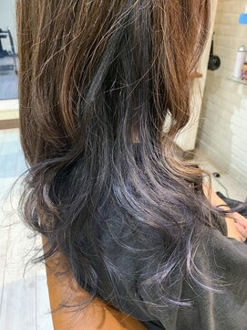 レーヴ ヘアー シエル(Reve hair ciel) インナーカラー　ブルーハイライト１０代/２０代/３０代/４０代