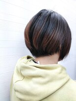 ヘアーサロン ツイン 襟足スッキリ大人キレイなショートボブ☆ブラウンハイライト