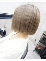 ヘアテリア リュウ 大塚(hair teria ryu) 切りっぱなしボブ×ミルクティーベージュ
