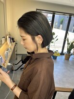 シャルム(CHARME le salon de beau)&nbsp;ぱっつんボブ&オリーブベージュ