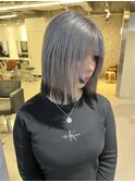 シルバー×裾カラー