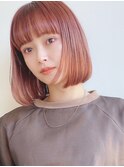 大人可愛い20代30代40代レイヤー切りっぱなしボブミディアム