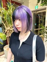 マニア(mania.) セクションカラーブロックカラーデザインカラーホワイトパープル