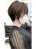 ハイライトバレイヤージュダブルカラーショートカット30代40代