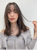 レイヤーカットイメチェン美髪ワイドバング髪質改善グレージュ2