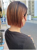 20代30代大人可愛い小顔ショートカット外ハネボブハイライト
