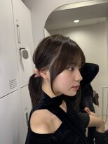 ロンドガーネット 池袋(Lond garnet)&nbsp;ミニウルフレイヤーカット顔周り前髪韓国ミディアムロング/池袋