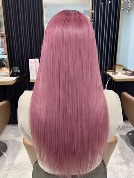 ロイオブジゼル(roi of GiseL) ロング ブリーチ ハイトーン ピンク ダブルカラー 艶髪 10代