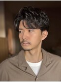 ニュアンスパーマ　ツーブロックショート