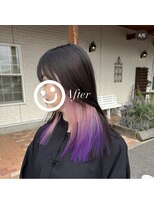 アボックス(abox)&nbsp;ホワイトピンクグラデーション インナーカラー