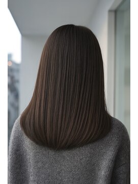 コトンアトリエ 人形町(COTON atelier) 艶感ナチュラルストレート＊ミディアムボブ/暗めカラー