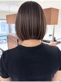 ハイライトバレイヤージュダブルカラーショートカット30代40代