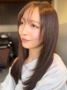 ナチュラルレイヤー/ブラウンベージュ/顔まわりカット