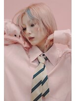 ステップボーンカットオオサカ(STEP BONE CUT OSAKA Via TICK-TOCK)&nbsp;【ステップボーンカット】デザインホワイトピンクボブ