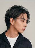 メンズシースルーマッシュニュアンスパーマシャドウパーマテテ風