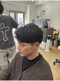 MEN’S/リバースセンターパート/ニュアンスパーマ/船橋