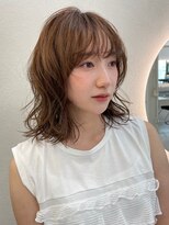 ハニーシブヤ(HONEY shibuya)&nbsp;レイヤーボブ/ミディアムニュアンスパーマ/ミルクベージュ3