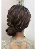 サイドのお団子【横浜ヘアセット/ヘアメイク/結婚式】