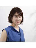 ワンカール×小顔・とろみな大人デザインボブ《Cura山口歩美》