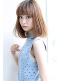 【Rose/茨木】ベージュカラー＿切りっぱなしボブ★★i