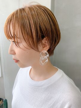 テトヘアー(teto hair) ミルクティベージュ、丸みショート、マッシュショート