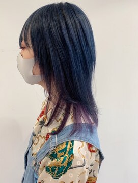 アッシュ 高円寺店(Ash) ネイビー×パープル