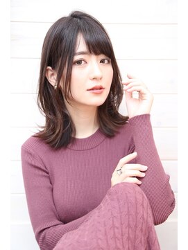 オーシャン(Ocean) [OCEAN Hair&Life藤原純] 大人可愛い外ハネくびれミディ☆