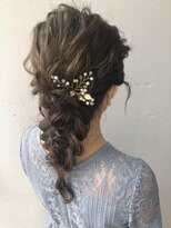 結婚式  編みおろしパーティーヘアセット  エジリ