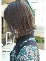 ヘアーメイクオズ(hair make O/S) 切りっぱなし、ナチュラルアッシュベージュ