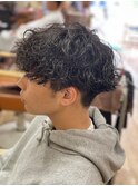 メンズ必見!波巻きパーマ