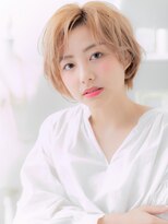 モッズヘア 上尾西口店(mod's hair) ハイトーンカラーかきあげ前髪韓国風小顔ボブa上尾20代30代40代