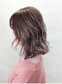 ピンクミディアム_スリークボブ厚めアースカラー_ba282932