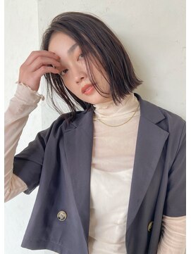 アドレバイハピネス(ADORE by happiness) 切りっぱなし おしゃれ外ハネボブ 奈良大和八木 20代30代40代