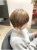 ショート×ミルクティーグレージュ