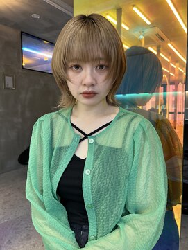 ロンドルーチェ 心斎橋(Lond luce) ダークアッシュ/ミディアムレイヤーカット［髪質改善/縮毛矯正］