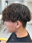 波巻きスパイラルパーマメンズマッシュパーマツイストパーマ
