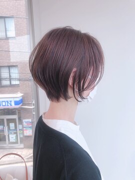 リンダバイネオリーブ 白楽店(Linda by neolive) 【明るく染まる白髪染め】メルティカラー、ピンクのショートボブ