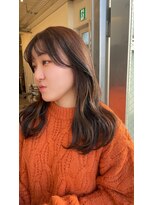 イヤリングカラー　ミルクティーベージュ【野呂朱里】