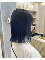 ポジ(poji)&nbsp;ブルーブラック　透明感カラー　艶髪　ハイライト