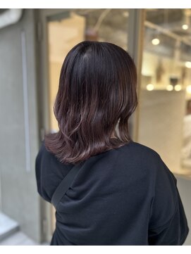 ニコ(niko) 【二村】外ハネボブ　ピンクブラウン