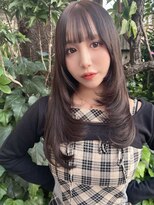 シンク オモテサンドウ(sync omotesando)&nbsp;韓国レイヤーカット/小顔ロングレイヤー/ぱっつん前髪